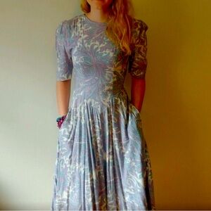 Vintage pastel paisley dress